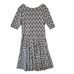 LuLaRoe Nicole Fit & Flare Dress Sz 3XL Graphic Peacock Plume Pattern Bohemian Photo 1