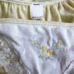 Vintage Yellow Lace Embroidered Nightgown Dress | Made in USA | 90s Cottagecore Size L Photo 5