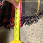 Tizzie cape cod fringe plaid tunic in red, olive green and black w/contrast cuff Photo 5