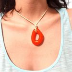 Free People Summertime Cord Choker in Red NWT Bohemian Rare HTF Necklace Photo 4
