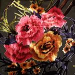 We Wore What 💕WEWORWHAT💕 Cut Out Flocked Velvet Dress ~ Burnout Velvet Floral Print M NWOT Photo 12