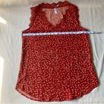 NWOT Red Floral Sleeveless V Photo 5