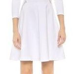 David Lerner Lace Panel Fit & Flare Dress White XS Skater Elbow Sleeves Photo 0