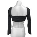 Princess Polly  Becca Women's Black Long Sleeve Rib Knit Crop Sweater Top Size 4 Photo 1