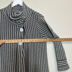 Habitat  Cardigan‎ Jacket Sz Small Black White Houndstooth Crocket Knit Lagenlook Photo 11