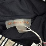 PQ SWIM PILYQ Bikini Top SZ D Cup Harbour Stripe Metallic Bandeau Tube Swim NWT White Size L Photo 3