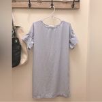 Madewell  braids Sleeve midi Dress XSMALL White Blue WOMENS Photo 2