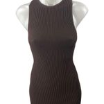 Aritzia NEW  Babaton Sculpt Knit Brown Racerback Tank Mini Bodycon Dress Size S Photo 1