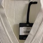 Jarbo optic white v neck knit poncho made of high twist cotton. M/L. NWT. $298 Size L Photo 4