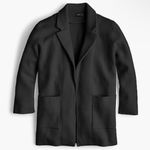 J.Crew  Sophie Knit Open Blazer Size Large Cotton Black Cardigan Merino Wool Photo 1