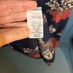 Ces Femme Navy Blue and Red Floral Sheath Dress | Size Medium Black Photo 5