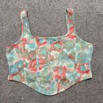 Shein Floral Multicolor Corset Crop Top Pink Size L Photo 1