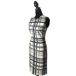 J. McLaughlin  Devon Plaid Sleeveless‎ Sheath Dress Size XS Stretch Office Retro Photo 9