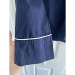 J‎ Crew Women's Medum Navy Pajama Top Collared Classic Preppy Blue Size M Photo 4