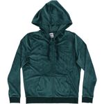 Victoria's Secret PINK Victoria’s Secret green velour zip up hoodie Photo 1