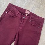 Paige Y2K  Peg Skinny Slim Jeans Women’s 28 Burgundy Maroon Swiftie Academia Vamp Photo 6