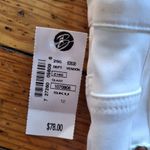 Premise Asymmetric Lace Hem Detail Capri Pants Cotton Blend White Size 12 Photo 1