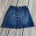Mossimo Button Up Mini Skirt 2 High Rise Blue Jean Denim A Photo 6