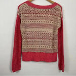 Free People Sweet Jane Strawberry Pink Crochet Sweater Size XS Photo 3