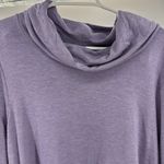 Chico's Chico’s light purple cowl neck side button XL 3 long sleeve pullover soft casual Photo 3