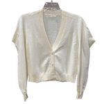 Ulla Johnson  Merino Wool V Neck‎ Cardigan Puff Sleeve Cream Sweater Size Small Photo 1