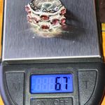 Color Changing Garnet Sterling Silver Cocktail Ring Size 7 Red Photo 10