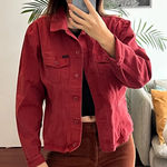 faconnable vintage red denim jacket size M women Size M Photo 0