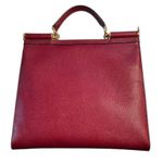 Dolce & Gabbana Authentic  Sicily Burgundy Leather Tote Photo 1