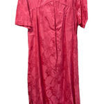 Vintage Lisanne Loungewear Dress Women Medium Pink Floral Robe Zip Housecoat Photo 0