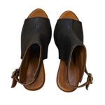 Kork-Ease  Berit Black Leather Tan Wedge Sandals Size 8M Photo 4