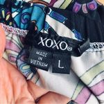 XOXO  Colorful Halter Dress, Sharkbite Hem, Black, Pink, Blue, Neon, Size L Photo 9