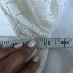 Maje  | Menthe open knit pointelle ruffle top in ecru Photo 8