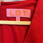 LDT Dress Red Heidi Knot Front Plunge V Photo 7