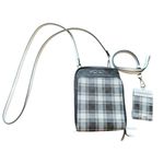 Nine West Ivory and brown Plaid detail small cross body bag with matching wallet Photo 5