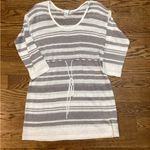 Motherhood  Maternity. Size Medium gray and white sweater Photo 0