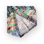 new Ostwald Helgason ➤ Edgy Silk Rip Print Dress ➤ Asymmetrical Sleeves ➤ Color Pink Size XS Photo 5