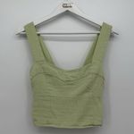 Abercrombie & Fitch Light Green Smocked Cropped Tank Top Size Small Photo 0