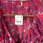 Free People Free‎ People Amanda Ruffle Long Sleeve Top In Sultry Combo Medium Size  NWT Photo 11