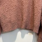 Hippie Rose  Women's Cozy Sweater - Pink size medium. Photo 5