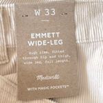 Madewell  Emmett Wide Leg High Waist Corduroy Pants Size 33 Antique Cream NEW Photo 10