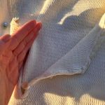 None Vintage cream sweet dainty floral pearl front knit top Photo 6