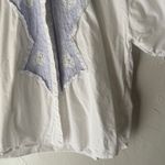 Vintage Take a Break Western Shirt M White Eyelet Embroidered Yoke Lace Detail Size M Photo 4