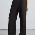 Everlane  Women’s 2 S Way High Drape Pant Black Wide Leg Relax Fit Minimalist New Photo 0