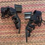 Simply Vera  BLACK LACE UP BLOCK HEEL GLADIATOR SANDALS Photo 1