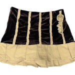 zemeta velvet rose mini skirt Brown Size L Photo 0