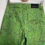 House of Sunny London Fields Jessie Straight Leg Grass Print Jeans Womens US4 Green Size 4 Photo 9