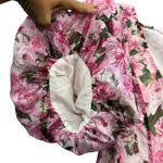 Sofie the Label Women's Polina Floral Organza Mini Dress Puff‎ Sleeve Poplin M Pink Size M Photo 5