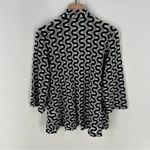 Slinky Brand Slinky Womens Size M‎ Black & White Zigzag Lace Knit Open Front Cardigan Photo 7