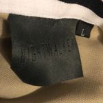 Nightwalker Tan White Caged Strappy Back Striped Trim Bodysuit Top Juniors Large Photo 3