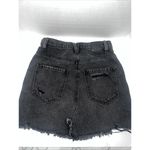 We The Free 26 Short Denim Skirt Black Distressed Boho Sexy 90s Fashion Photo 1